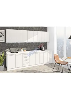 Готова кухня Комфорт Фарбований високий глянець 2,9 м Білий