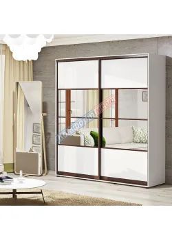 Шафа-купе 1,9 метра Комфорт "Модель 8" 2х дверна білого кольору