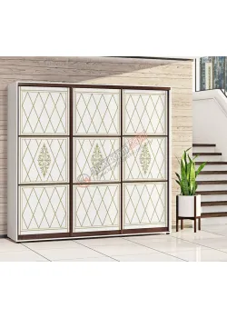 Шкаф-купе 1800 мм Комфорт "Венеция" глянец трехдверный белый