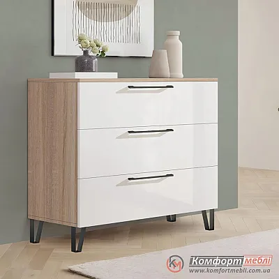 Комод для речей Комфорт Флекс 1 м ДСП фасад Білий в дитячу-0