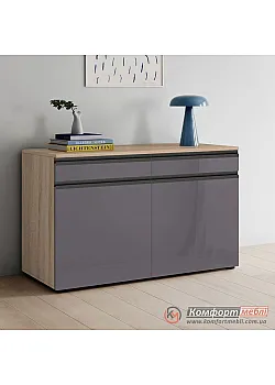 Комод с дверцей Комфорт Flex 1.2 м с ДСП фасадами Графит в прихожую