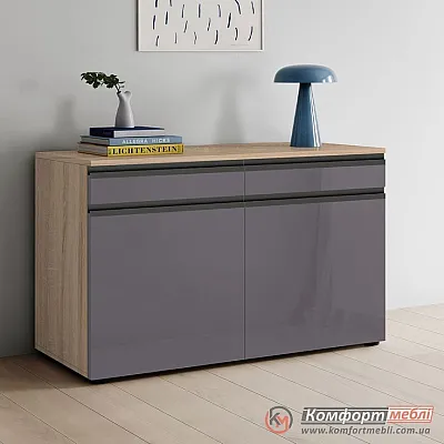 Комод з дверками Комфорт Flex 1.2 м з ДСП фасадами Графіт в прихожу-0