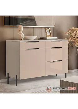 Комод с ящиками Комфорт Флекс 100 см с МДФ фасадами Капучино в прихожую