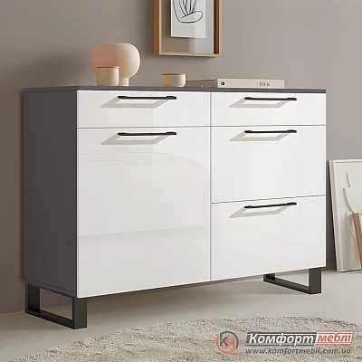 Комод-тумба Комфорт Flex 1.2 м з ДСП фасадами Біла в спальню-0