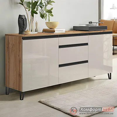 Комод-органайзер Комфорт Flex 150 см ДСП фасад Кашемір в гардеробну-0