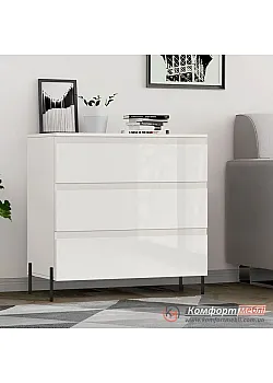 Комод-органайзер Комфорт Flex 1м МДФ фасад Белый для белья