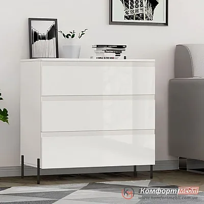 Комод-органайзер Комфорт Flex 1 м МДФ фасад Білий для білизни-0