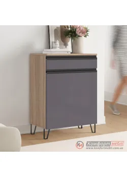 Тумба минимализм Комфорт Флекс 0 5 м ДСП фасад Графитовая для обуви