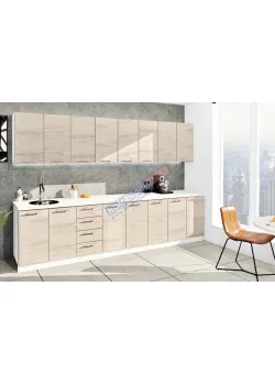 Готова кухня Комфорт Еко 3.2 метра пряма Білий дуб