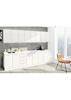 Готова кухня Комфорт Фарбований високий глянець 320см Білий