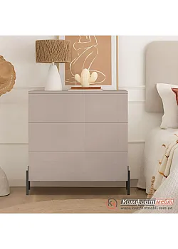 Комод без ручек Комфорт Flex 1 метр ДСП фасад Тоффи в спальню