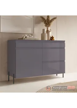 Комод на ножках Комфорт Флекс 100 см из крашеного МДФ Графит в прихожую