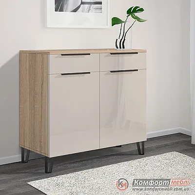 Комод на ніжках Комфорт Флекс 0 8 м з ДСП фасадами Кашемір для взуття-0