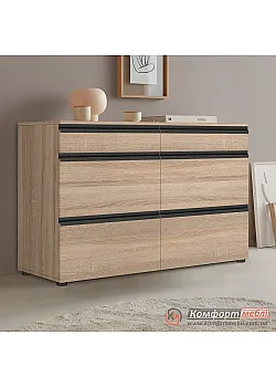 Тумба с ящиками Комфорт Флекс 1 м ДСП фасад Дуб сонома в спальню