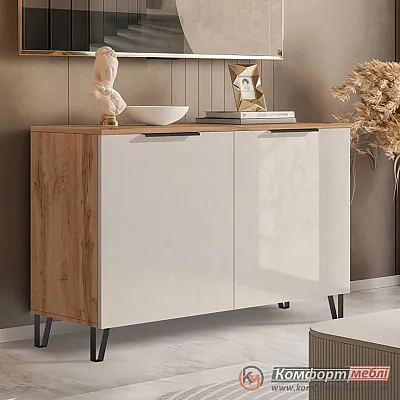 Комод-тумба Комфорт Flex 1200 мм ДСП фасад Кашемір для взуття-0