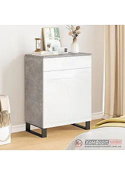 Тумба без ручек Комфорт Flex 60 см ДСП фасад Белая для обуви