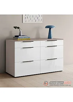 Тумба для одежды Комфорт Flex 1200 мм ДСП фасад Белая в спальню