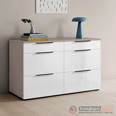 Тумба для одягу Комфорт Flex 1200 мм ДСП фасад Біла в спальню-0