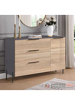 Комод с ящиками Комфорт Flex 1.2 м ДСП фасад Дуб сонома в спальню