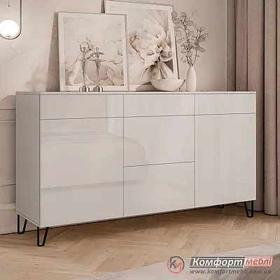 Комод-тумба Комфорт Flex 1,5 м з ДСП фасадами Кашемір для косметики-0