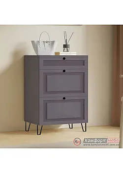 Комод классический Комфорт Флекс 0 6 м МДФ фасад Графитовый в спальню