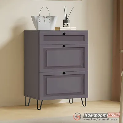 Комод класичний Комфорт Флекс 0 6 м МДФ фасад Графітовий в спальню-0