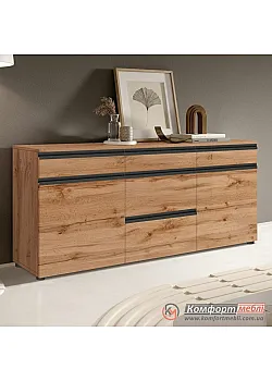 Комод-органайзер Комфорт Flex 150 см ДСП фасад Дуб золотой в прихожую