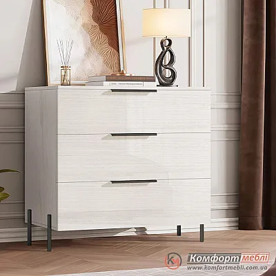 Комод на ніжках Комфорт Флекс 1 метр ДСП фасад Дуб білений в дитячу-0