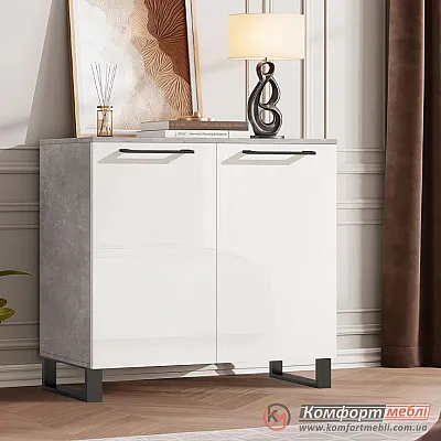 Модульний комод Комфорт Флекс 0.8 м з ДСП фасадами Білий для взуття-0