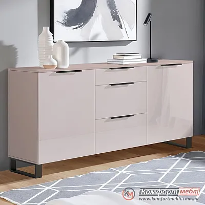 Комод з ящиками Комфорт Флекс 1500 мм з МДФ фасадами Оксамит бежевий в дитячу-0