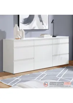 Тумба с ящиками Комфорт Флекс 1,5 метра МДФ фасад Белая в прихожую