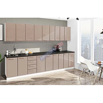 Готова кухня Комфорт Хай-тек 3,3 м Медовий-0