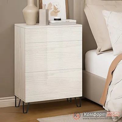 Комод на ніжках Комфорт Flex 0,5 м ДСП фасад Дуб білений в спальню-0