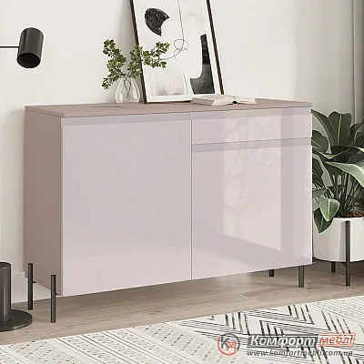 Комод альфа ручка Комфорт Flex 1200 мм з МДФ Оксамит бежевий в прихожу-0