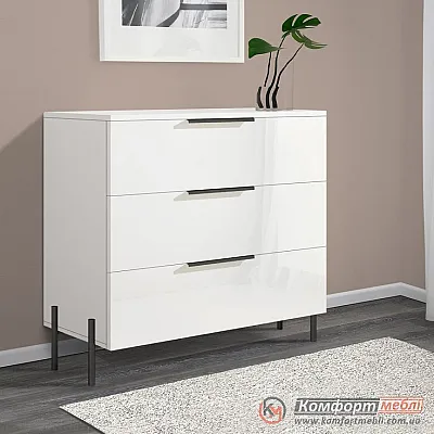Комод-тумба Комфорт Флекс 1 м ДСП фасад Білий в дитячу-0