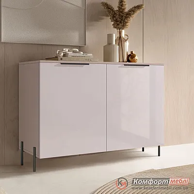 Комод з дверками Комфорт Flex 1200 мм МДФ фасад Оксамит бежевий для взуття-0