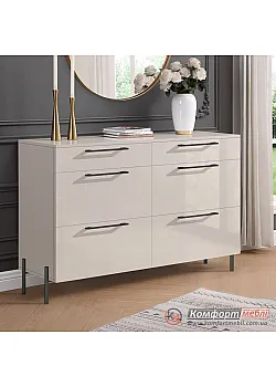 Комод для вещей Комфорт Flex 1200 мм с ДСП фасадами Кашемир в спальню