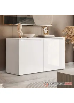 Низкий комод Комфорт Флекс 1200 мм крашеный МДФ Белый для обуви