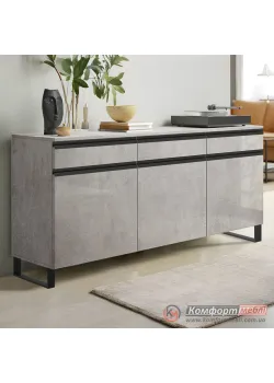 Тумба для одежды Комфорт Flex 1 5 м с ДСП фасадами Бетон светлый в зал