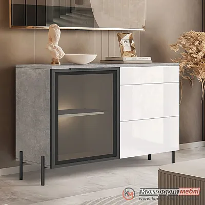 Комод на замовлення Комфорт Флекс 1,2 метра з ДСП Білий в вітальню-0