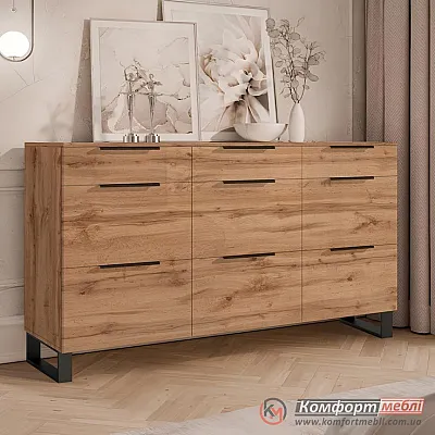Комод для речей Комфорт Флекс 1.5 м ДСП фасад Дуб аппалачі в спальню-0