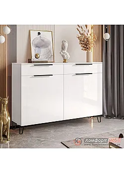 Комод модерн Комфорт Флекс 1.2 м с ДСП фасадами Белый для обуви