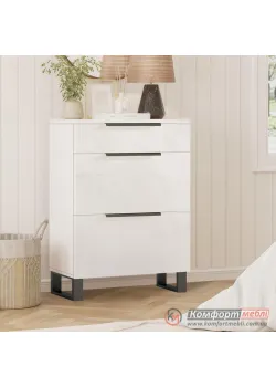 Тумба с ящиками Комфорт Flex 50 см МДФ фасад Белая в прихожую