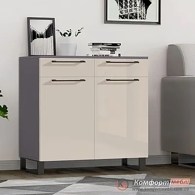 Недорогий комод Комфорт Flex 80 см ДСП фасад Кашемір в прихожу-0