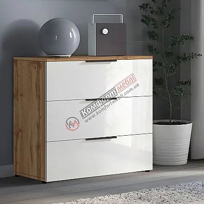 Недорогий комод Комфорт Флекс 1000 мм ДСП фасад Білий в гардеробну-0