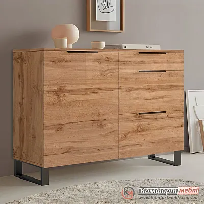 Комод з ящиками Комфорт Flex 1200 мм з ДСП Дуб аппалачі для посуду-0