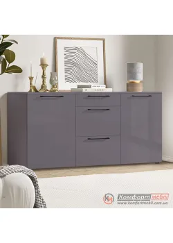 Недорогой комод Комфорт Флекс 1 5 метра с ДСП фасадами Графит в спальню