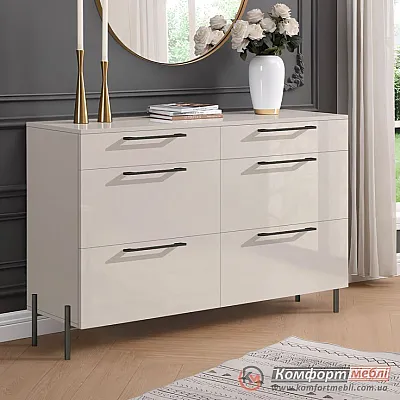 Тумба з шухлядами Комфорт Флекс 100 см ДСП фасад Кашемір в дитячу-0