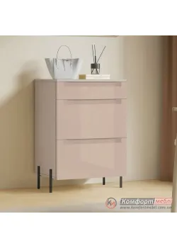 Тумба с ящиками Комфорт Флекс 0,6м МДФ фасад Капучино для белья