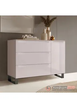 Длинная тумба Комфорт Flex 1200 мм из МДФ Бархат бежевый в спальню.